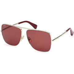 Max Mara Women's Sunglasses - Gold Metal Pilot Shape Full Rim Frame | MM0121 5932S