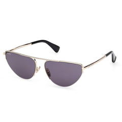 Max Mara Women's Sunglasses - Gold Metal Oval Shape Full Rim Frame | MM0122 5832A