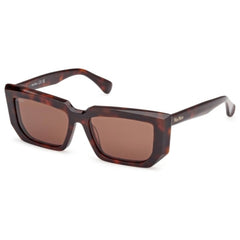 Max Mara Women's Sunglasses - Dark Havana Acetate Rectangular Frame | MM0126 5452E
