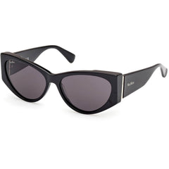 Max Mara Women's Sunglasses - Shiny Black Plastic Cat Eye Full Rim | MM0132 5801A