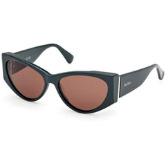 Max Mara Women's Sunglasses - Shiny Dark Green Plastic Cat Eye Frame | MM0132 5896E