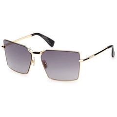 Max Mara Women's Sunglasses - Shiny Deep Gold Metal Square Full Rim | MM0135 5830B