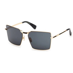 Max Mara Women's Sunglasses - Shiny Deep Gold Metal Square Full Rim | MM0135 5830N