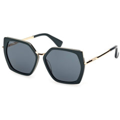 Max Mara Women's Sunglasses - Shiny Dark Green Acetate Butterfly Frame | MM0136 5696N