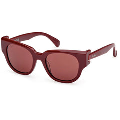 Max Mara Women's Sunglasses - Shiny Bordeaux Acetate Panthos Frame | MM0138 5169S