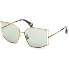 Max Mara Women's Sunglasses - Gold Metal Butterfly Shape Full Rim Frame | MM0142 5932N