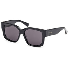 Max Mara Women's Sunglasses - Shiny Black Acetate Square Full Rim Frame | MM0145 5401A