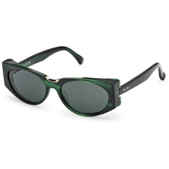 Max Mara Women's Sunglasses - Shiny Dark Green Acetate Cat Eye Frame | MM0160 5496N