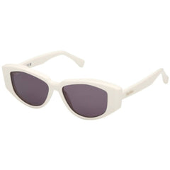 Max Mara Women's Sunglasses - White Acetate Oval Shape Full Rim Frame | MM0161 5221A