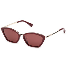 Max Mara Women's Sunglasses - Shiny Bordeaux Metal Cat Eye Full Rim | MM0162 5469S