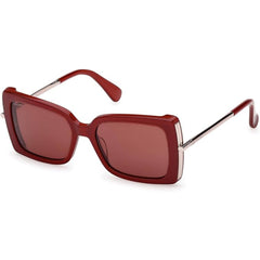 Max Mara Women's Sunglasses - Shiny Bordeaux Plastic/Metal Cat Eye | MM0166 5369S