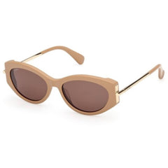Max Mara Women's Sunglasses - Matte Light Brown Acetate Oval Frame | MM0167 5446E