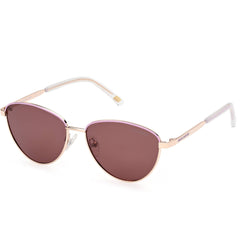 Skechers Unisex Sunglasses - Shiny Rose Gold Metal Oval Full Rim Frame | SE00023 5328D