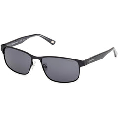 Skechers Men's Sunglasses - Matte Black Metal Rectangular Full Rim | SE00046 5602D
