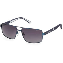 Skechers Men's Sunglasses - Shiny Blue Metal Pilot Full Rim Frame | SE00157 5990D