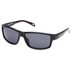 Skechers Men's Sunglasses - Shiny Black Acetate Rectangular Full Rim | SE6159 6201D