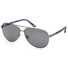 Skechers Men's Sunglasses - Matte Gunmetal Metal Aviator Full Rim Frame | SE6365 6209D