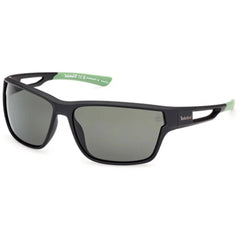 Timberland Men's Sunglasses - Matte Black Wraparound Full Rim Frame | TB00001 6502R