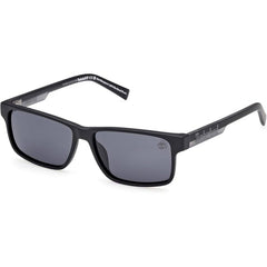 Timberland Men's Sunglasses - Matte Black Rectangular Full Rim Frame | TB00015 5302D