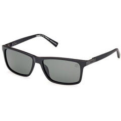 Timberland Men's Sunglasses - Shiny Black Rectangular Full Rim Frame | TB00019 5801R