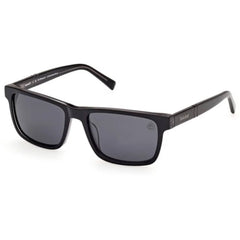 Timberland Men's Sunglasses - Shiny Black Acetate Rectangular Frame | TB00020 5501D