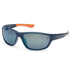 Timberland Men's Sunglasses - Shiny Blue Rectangular Full Rim Frame | TB00024 6490R
