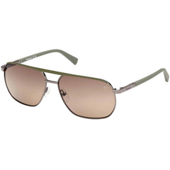 Timberland Men's Sunglasses - Shiny Dark Ruthenium Metal Pilot Frame | TB00027 6006H