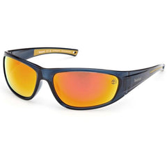 Timberland Men's Sunglasses - Shiny Blue Wraparound Full Rim Frame | TB00033 6690D