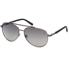 Timberland Men's Sunglasses - Shiny Gunmetal Metal Aviator Full Rim | TB00039 6008D