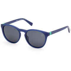 Timberland Kid's Sunglasses - Matte Blue Acetate Round Full Rim Frame | TB00049 5191D