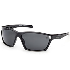 Timberland Men's Sunglasses - Shiny Black Wraparound Full Rim Frame | TB00055 6601D