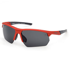 Timberland Men's Sunglasses - Matte Red Wraparound Half Rim Frame | TB00056 7367D