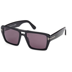 Tom Ford Men's Sunglasses - Redford Shiny Black Acetate Navigator Frame | FT1153 5601A