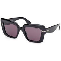 Tom Ford Women's Sunglasses - Esme Shiny Black Acetate Square Frame | FT1157 5001A