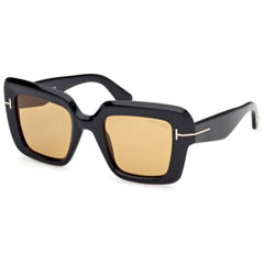 Tom Ford Women's Sunglasses - Esme Shiny Black Acetate Square Frame | FT1157 5001E