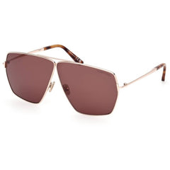 Tom Ford Women's Sunglasses - Stella Shiny Rose Gold Metal Square Frame | FT1185 6728E