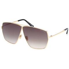Tom Ford Women's Sunglasses - Stella Shiny Deep Gold Metal Square Frame | FT1185 6730B