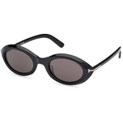 Tom Ford Women's Sunglasses - Carmen Shiny Black Acetate Oval Frame | FT1186 5101A