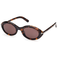 Tom Ford Women's Sunglasses - Carmen Dark Havana Acetate Oval Frame | FT1186 5152E