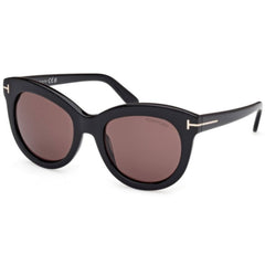 Tom Ford Women's Sunglasses - Odette Shiny Black Acetate Cat Eye Frame | FT1189 5301E