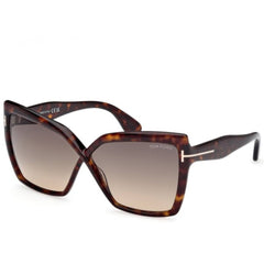 Tom Ford Women's Sunglasses - Fiore Dark Havana Acetate Cat Eye Frame | FT1195 6352B