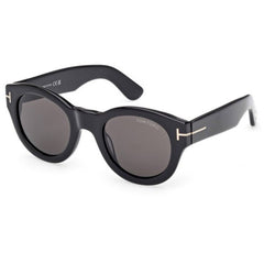 Tom Ford Unisex Sunglasses - Lucinda Shiny Black Acetate Round Frame | FT1212 4801A