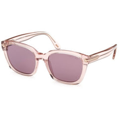 Tom Ford Women's Sunglasses - Haylay Shiny Pink Plastic Square Frame | FT1216 5372Y