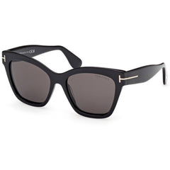 Tom Ford Women's Sunglasses - Elvira Shiny Black Plastic Cat Eye Frame | FT1217 5501A