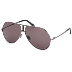Tom Ford Men's Sunglasses - Rickie-02 Shiny Gunmetal Metal Aviator | FT1281 6308A