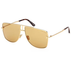 Tom Ford Unisex Sunglasses - Eliott-02 Shiny Deep Gold Full Rim Frame | FT1307 5930E