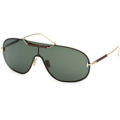 Tom Ford Unisex Sunglasses - Tyler-02 Shiny Deep Gold Metal Full Rim | FT1309 0030N