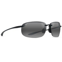 Maui Jim Men's Sunglasses - Black Gloss Nylon Rectangular Rimless Frame | MJ0456S-001