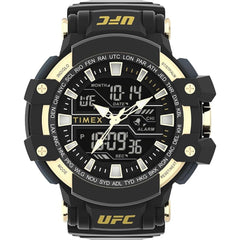 Timex Men's Watch - UFC Combat Alarm Black Resin Strap Analog-Digital | TW5M58300JT