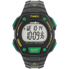 Timex Men's Watch - Ironman Green and Black Bezel Digital Dial Strap | TW5M590009J